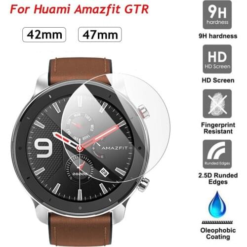 2/3/5 pcs Tempered Glass/HD Screen Protector Film Cover For Xiaomi Huami Amazfit Stratos 3 GTR 47/42mm Smart Watch Accessories