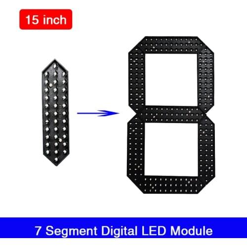 4pcs/lot 15''inch Outdoor Waterproof 7 Seven SegmentLED Oil Price Segment Digital Price Panel Red Green Yellow White