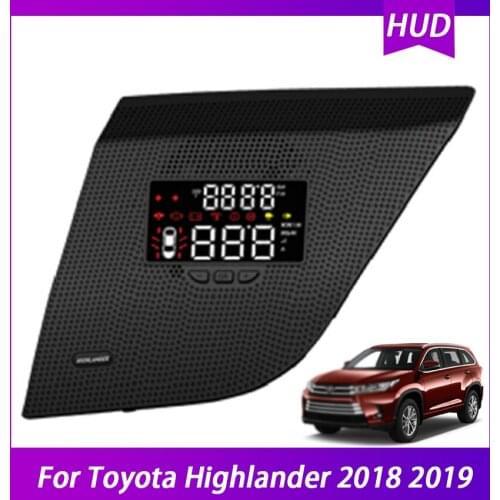For Toyota Highlander 2018 2019 Car Electronic HUD Head Up Display OBD Airborne Computer Speedometer Projector On the Windshield
