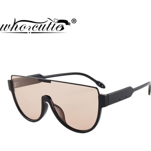 Oversized Futuristic Sunglasses Women Men 2021 One Piece Luxury Brand Design Metal Half Frame 90S Retro Sun Glasses Shades S451
