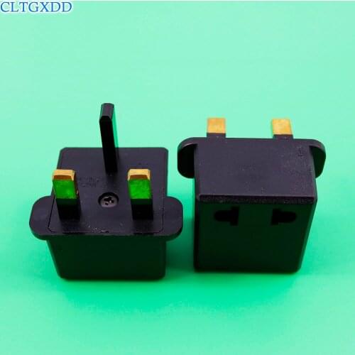 Black full copper British standard travel universal adaptor outlet 10A 250V Mini portable US/EU to UK plug socket converter