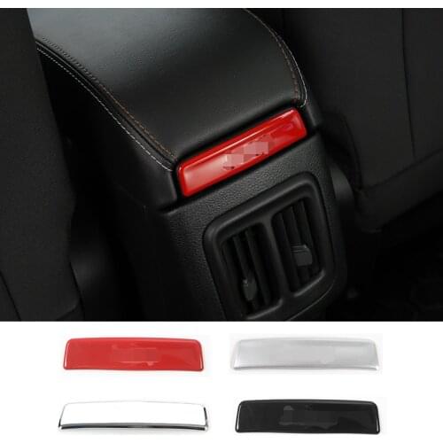 SHINEKA Carbon Fiber Interior Rear Armrest Storage Box Cover Trim Strip Sticker for Jeep Compass 2017 Car Styling Accessories