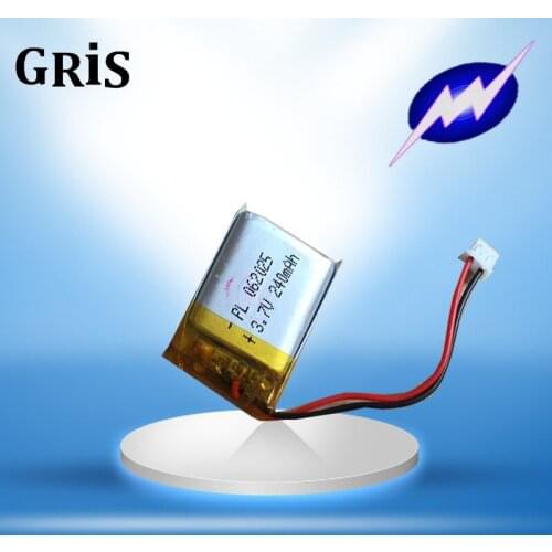 3.7V polymer lithium battery 602025 240MA child positioning watch battery small stereo Bluetooth stereo Rechargeable Li-ion Cell