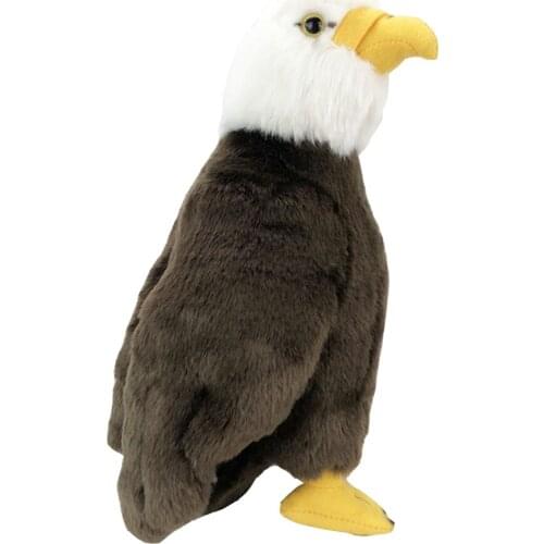 BOLAFYNIA Cute animal Simulation animal bald eagle doll children plush toy bald eagle baby kid Stuffed toy gift