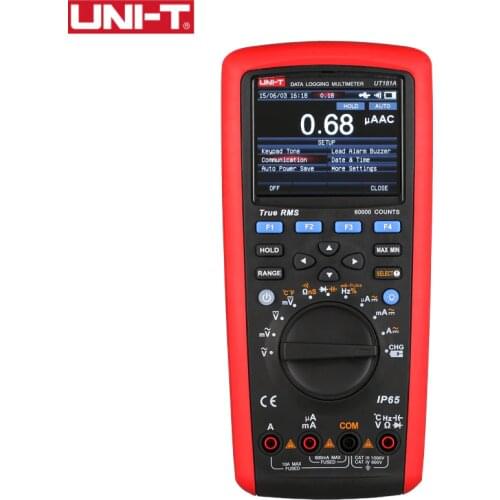 UNI-T UT181A True RMS Datalogging Multimeter Digital Display Tester IP65 Waterproof Smart Software Trend Capture Function