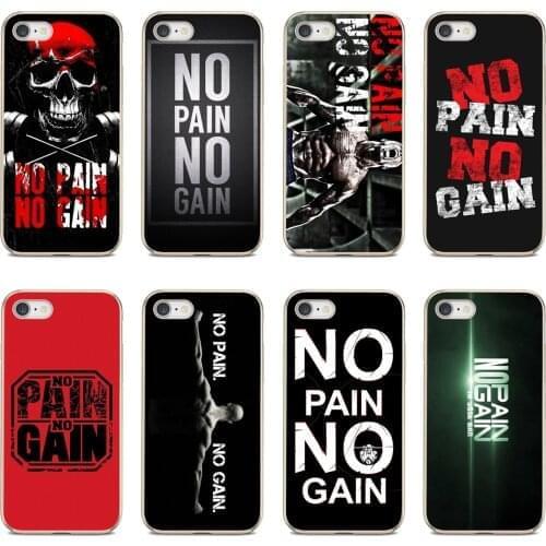 Soft Covers no-pain-no-gain-Gym-Fitness For Xiaomi mi Redmi Note 3 4 4X 5 6 7 8 8t 9 9s 9t 10 pro lite
