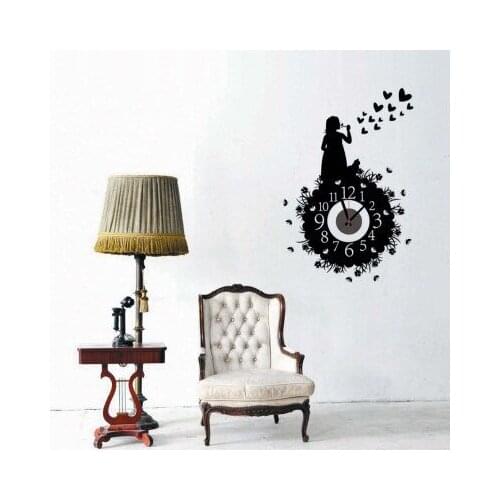 Loves clock Sticker Bedroom Living Room Home DIY Removable Mural PVC Decal custom removable waterproof