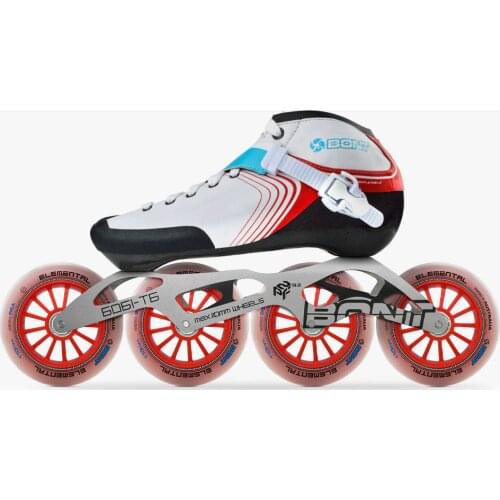 Original BONT Inline Speed Skates Heatmoldable CarbonFiber Boot 4*110mm 6061 Elemental Wheel Skating Patines