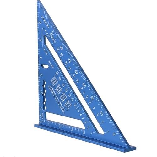 Durable New 7" Carpenters Roofing Rafters Joiners Aluminium Angle Square Triangle Ruler For Woodworking