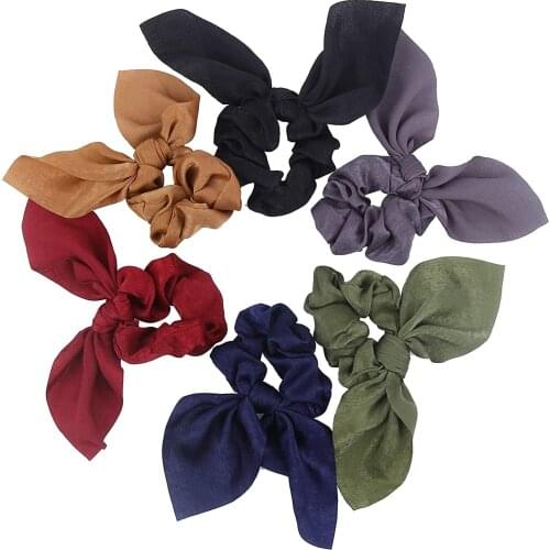 Hair Scarf Silk Scrunchies Ponytail - Unique Hair Ties Designs to match Different Outfits Satin Silk Hair Bands for Women
