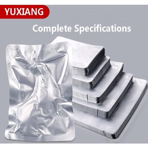 Aluminum Foil Packaging Bag Flat Without Zipper With Personalized Logo Flat Heat Seal Compression For Home Kitchen