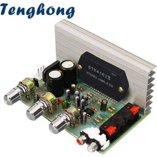 Tenghong 50W+50W STK4132 Amplifier Board DX-0408 2.0 Channel Double High-Power Thick Film Series Amplifier Board 10HZ-20KHZ DIY