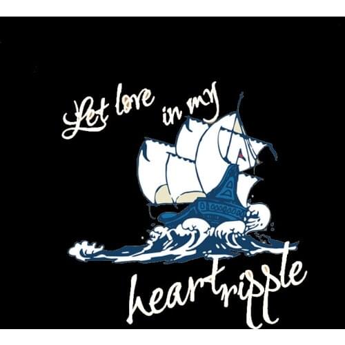 Sailboat Sweatshirt i wish you a happy voyage T-shirt Cloth Stickers Accessories Thermal Transfer Printing A- level DIY Stickers