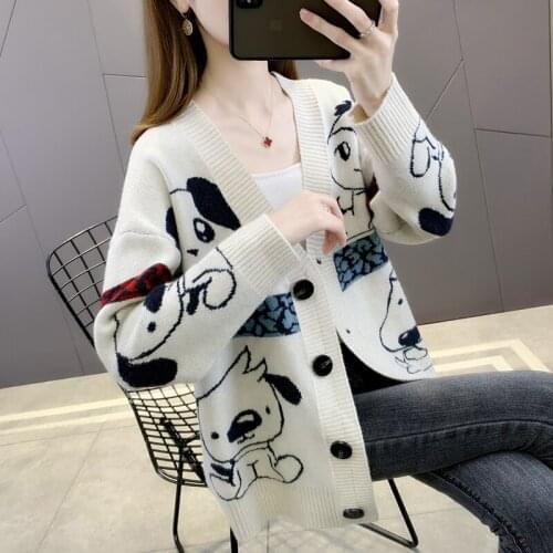21225 (hall row 13 no. 1) make the cartoon v-neck knitting cardigan [1109] 57