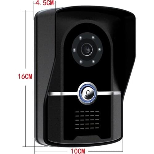7" Inch Monitor Wired Video Doorbell Door Phone Intercom RFID Access Control Camera Monitor KIT for Home Security