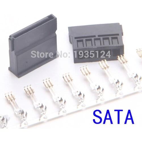 Good quality free shipping SATA Power Connector Crimp Plug with Terminal Pin for SATA Hard Drive - Black