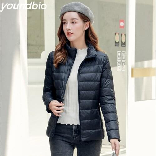 Women Thin Down Jacket Windproof Waterproof Hooded Down Jacket White Duck Down Coat Long Sleeve Warm Parka Female Portable