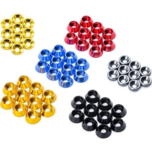 10pcs/lot Aluminum Screw Washer M3 Corlorful Aluminum Alloy Cap Head Gasket washer for RC parts