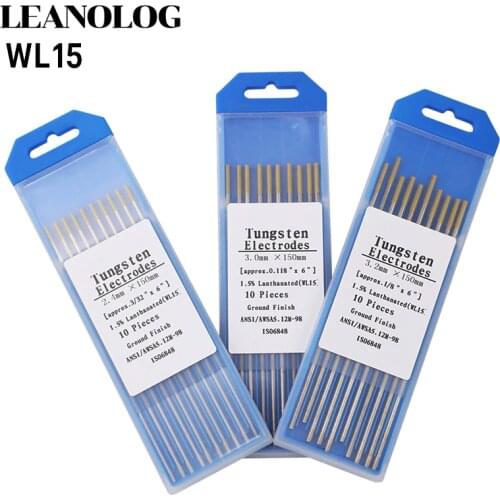 10pcs Gold head Lanthanated Tungste Electrode 1.6/2.0/2.4/3.0/3.2/4.0X150mm TIG Tungsten Needle/Tungsten Rod/Solder Pin