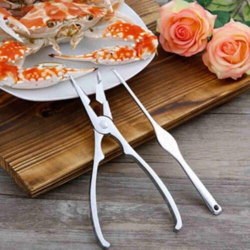 Crab Cracker Pick Set Stainless Steel Crab Lobster Fork Useful Utensils Home Kitchen Seafood Portable Seafood Tool 2PCS /set