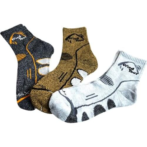 2019 Wind Tour Unisex Thermal Running Winter Warm Sport Socks Mens & Womens Outdoors Comfortable Soccer Sock Coolmax