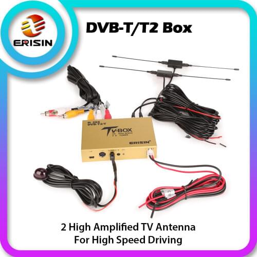 338 Car Mobile Digital TV Tuner HDTV DVB-T2 Receiver HEVC H.265 H.264 HDMI USB for Car Multimedia Player remote control