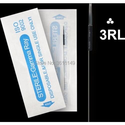 500pcs 0.35X50mm Disposable Tattoo Needles 1RL 3RL 5RL 5F 7F for Permanent Makeup Eyebrow Microblading 0.25mmX50mm