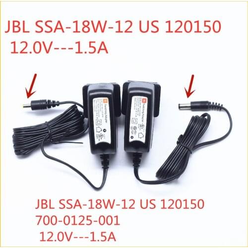 SSA-18W-12 JP 120150 Diameter 4mm 5.5mm Adapters for JBL GENUINE SSA-18W-12 Flip Speaker Power AC Adapter Black 12V 1.5A