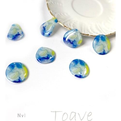Japanese color blooming irregular shaped acrylic glue material diy hand-made jewelry handmade earrings earrings