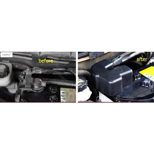 Lapetus Accessories For Mazda CX-5 CX5 2015 2016 Plastic Engine Battery Negative Interface Protector Molding Cover Kit Trim