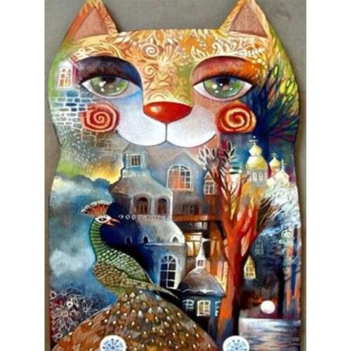 New Cartoon Cat 5D DIY Diamond Painting Animals Full Square/Round Drill Decoration Home Mosaic Diamond Embroidery Building l692