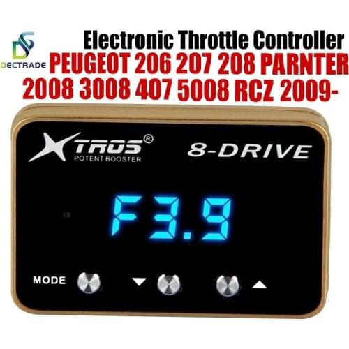 Car Electronic Throttle Controller Racing Accelerator Potent Booster For Peugeot 206 207 208 2008 3008 407 5008 Parnter RCZ 09