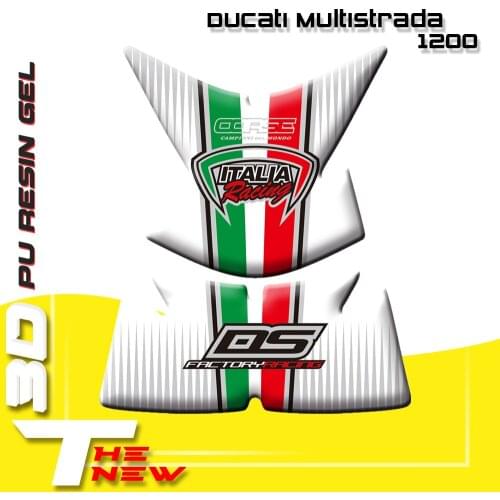 Motorcycle Tank Sticker Decals 3D Tank Pad Fish Bone Sticker Tank Pad Protector For Ducati Multistrada 620 1000 1100 2004 -2009