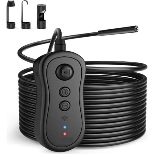 5MP 1080P 8mm Regid Cable Wireless WIFI Endoscope Inspection Borescope Digital Microscope Otoscope Camera