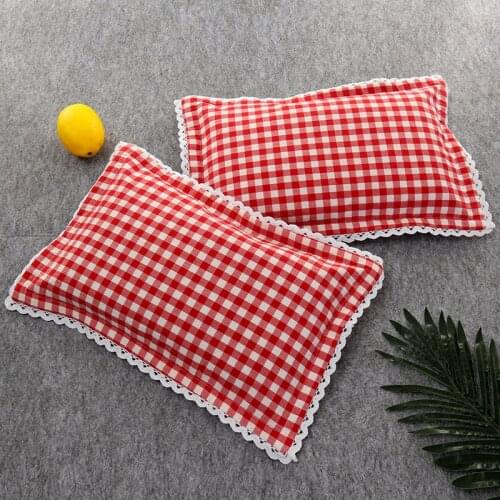 Washed Cotton Children Pillowcase New 30*45cm Simple Soft and Comfortable Cotton Pillowcase for Kindergarten Children