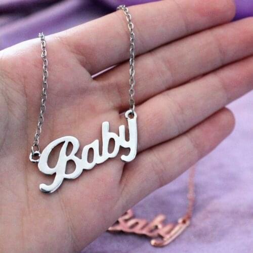 Baby Necklace Stainless Steel Baby Necklace Baby Girl Gift Jewelry Send Girlfriend Send Valentine Gift FC0088