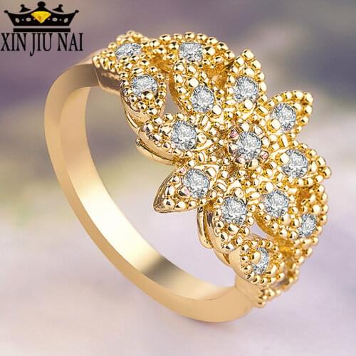 European/ American Classic Wedding Ring Exquisite Luxury Full Diamond Micro-inlaid Zircon Ring Female Fashion Hollow Floral Ring