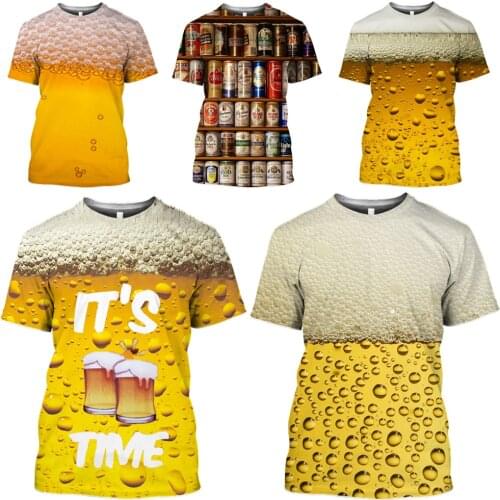 Mamba Top Anime T-Shirts Mens 3D Color Print Oktoberfest T Shirt Yellow Women Drink Beer Tshirt Summer Party Men Tee Streetwear