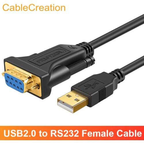 USB to RS232 Adapter with FTDI Chipset, CableCreation 10ft USB 2.0 Male to RS232 Female DB9 Serial Converter Cable