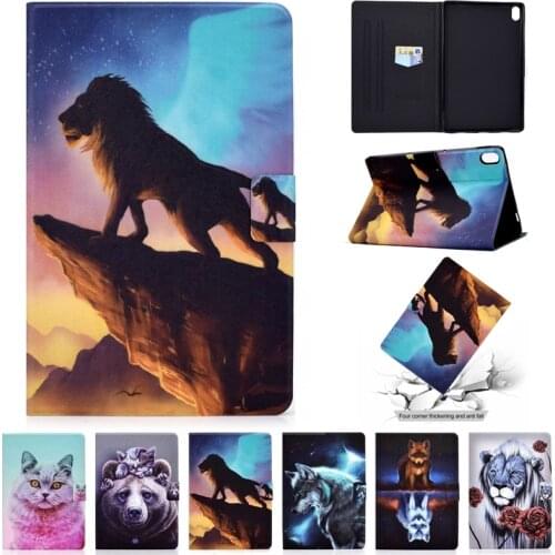Fashion Lion Wolf Fox Animal Tablet Funda For Lenovo P11 Case TB-J606F/L/N Leather Cover for Coque Lenovo Tab P11 TB J606F Case