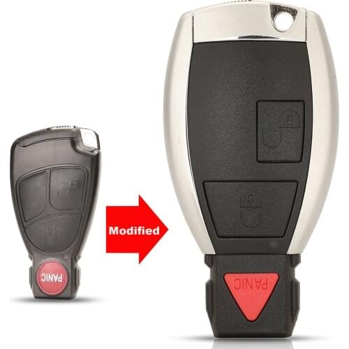 Jingyuqin Modified Car Key Shell Case Cover For Mercedes Benz B C E ML S CLK CL Replacement Smart Car Key Shell 3 Buttons