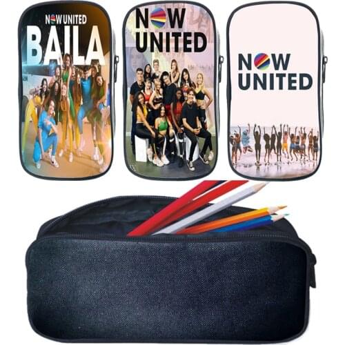 Trendy Now United Pencil Case 3D NU Team Printed School Supplies Makeup Bag Girls Cosmetic Bags Zipper Pouch Now United Mochila