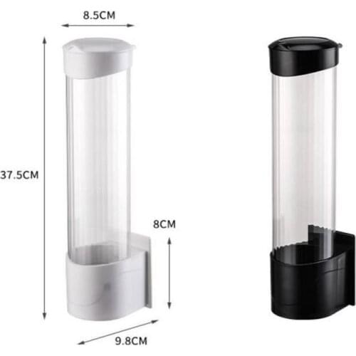 Disposable Paper Cup Dispenser Plastic Cups Holder Automatic Holder Dustproof Free Punching Paper Cup Rack Tools Cocina