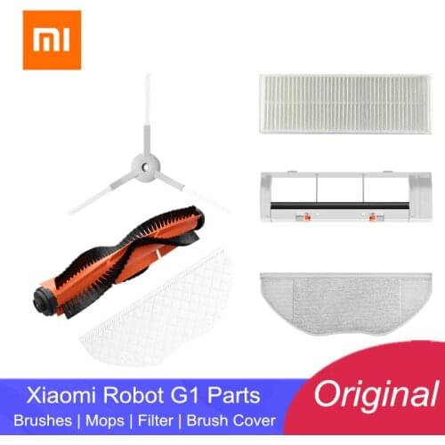 Original Xiaomi Robot G1 Vacuum Cleaner Part MJSTG1 Filter Main Brush Side Brush Mop Rag Brush Cover Disposable Mop