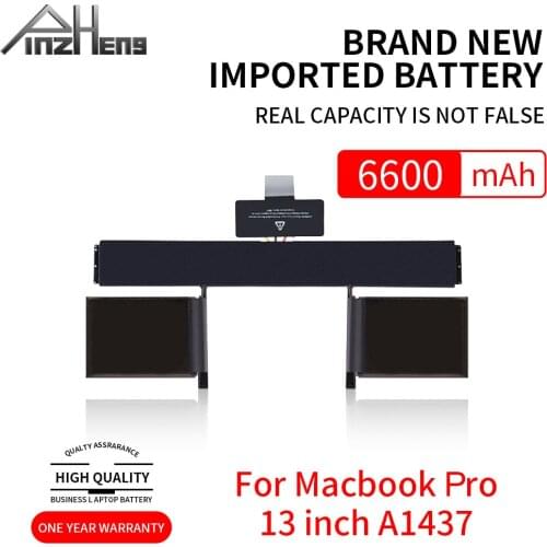 PINZHENG New Laptop Battery A1437 For Apple MacBook Pro 13 Inch Retina A1425 (Late 2012) 020-7653-A 6600 mAh Battery With tools