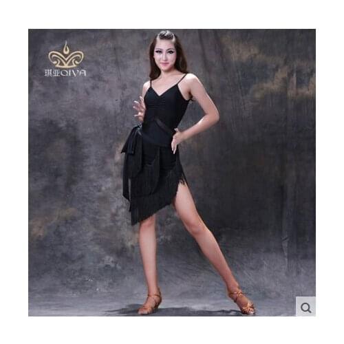 Latin Dance Dress Sexy Tassels Velvet franjas roupas danskleding Dancing Shirts Tanzrock Latein Samba vestido baile latino mujer