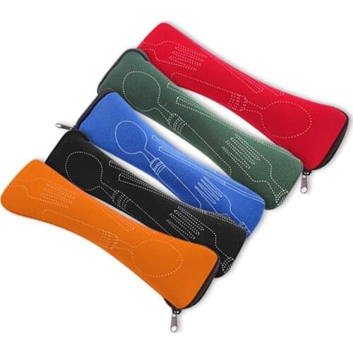 Portable Tableware Zipper Bag Outdoor Travel Camping Recyclable Cutlery Pouch