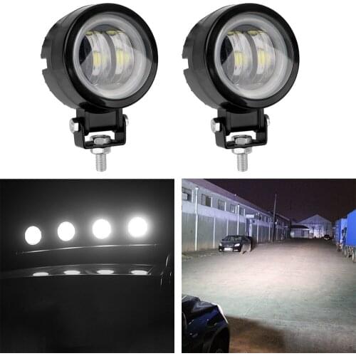 20W 12V 24V 6000K Bar Lights Portable Spotlights White/blue Waterproof Round LED Night Motorcycle Offroad Truck Driving Car Boat