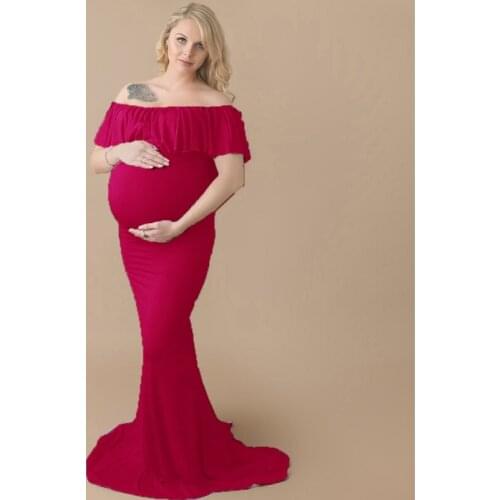 Maternity Photography Props Pregnancy Clothes Maxi Maternity photography Dress Sleeveless Maternity Dress For Photo Shooting