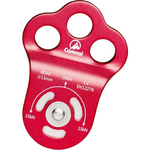 30KN Single Rock Climbing Pulley for 13mm Rope Climber Pulley Triple Attachment Hardware for Outdoor Mountaineering Accesories